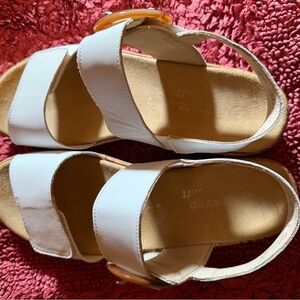 Remonte White Sandals, Premium Leather